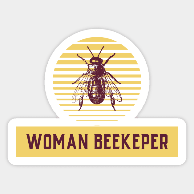 Beekeeper women, Beekeepers, Beekeeping,  Honeybees and beekeeping, the beekeeper Sticker by One Eyed Cat Design